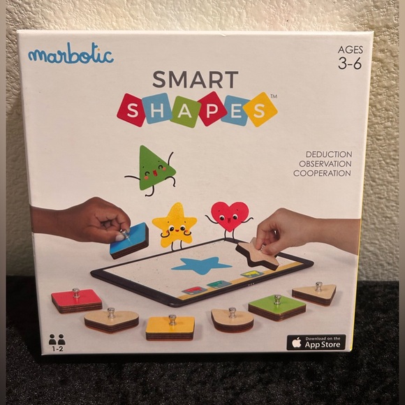 Marbotic Smart Shapes Interactive Wooden Blocks – Ages 3–6 | iPad Learning Toy - Picture 1 of 8